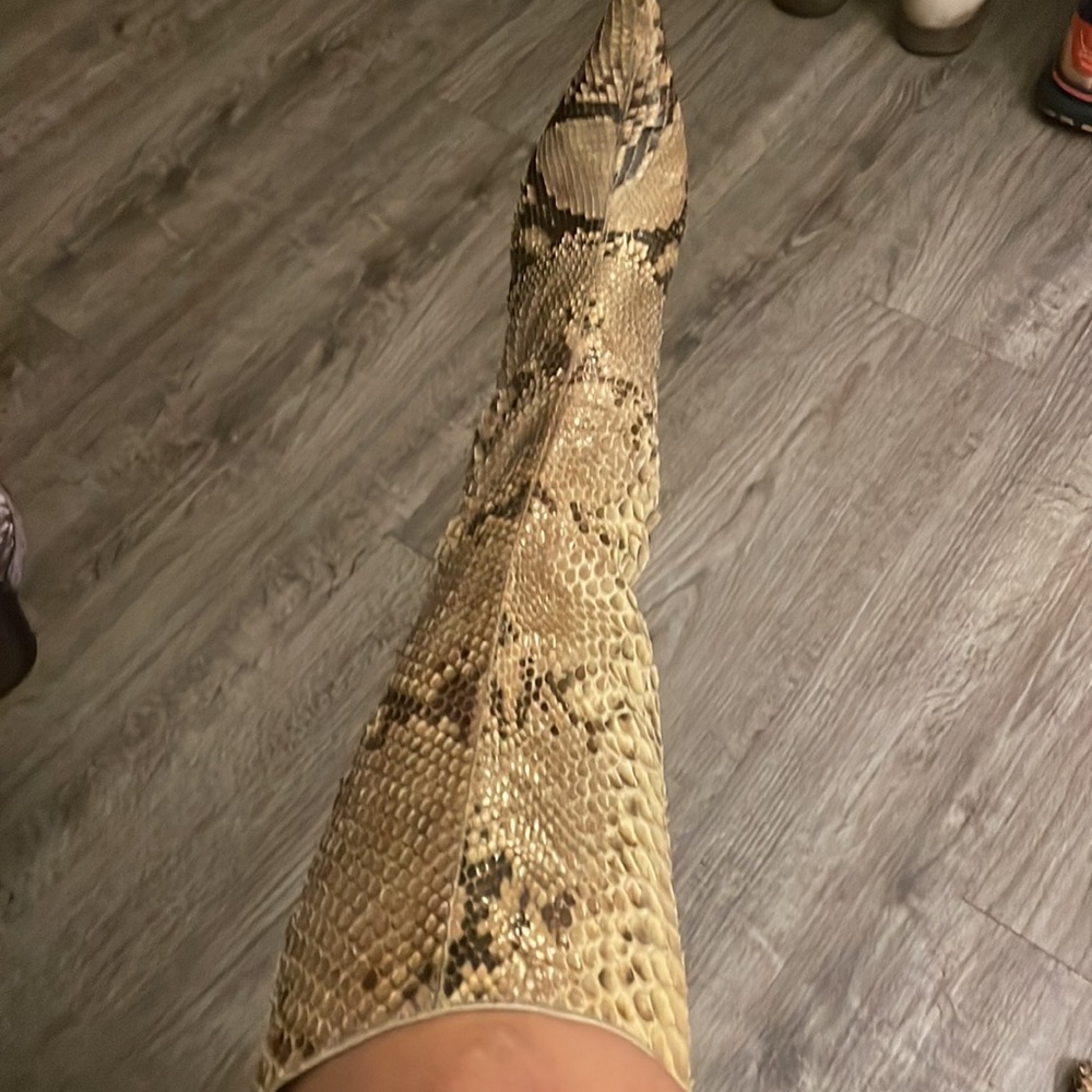 Authentic Vintage Versace Genuine Python Boots Si… - image 5